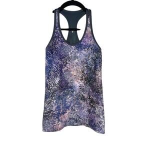 Ivivva by Lululemon Girls 12 Purple Gray Reversible Racerback Tank Top Galaxy